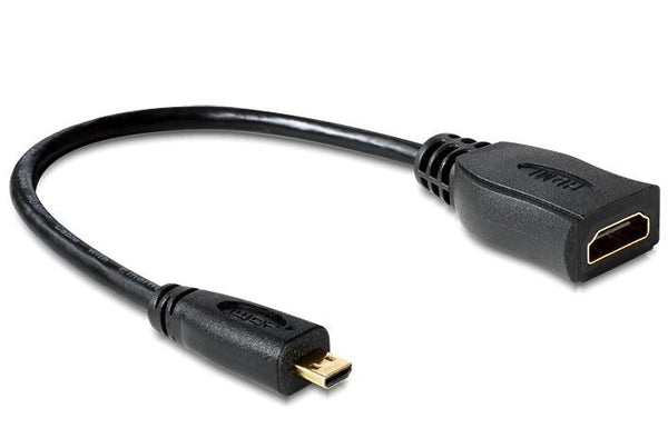 DeLOCK 65391 HDMI-kabel 0,23 m HDMI Type A (Standard) HDMI Type D (Micro) Sort
