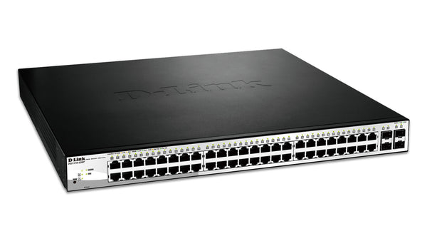 D-Link DGS-1210-52MP Administreret L2 Gigabit Ethernet (10/100/1000) Strøm over Ethernet (PoE) Sort, Grå