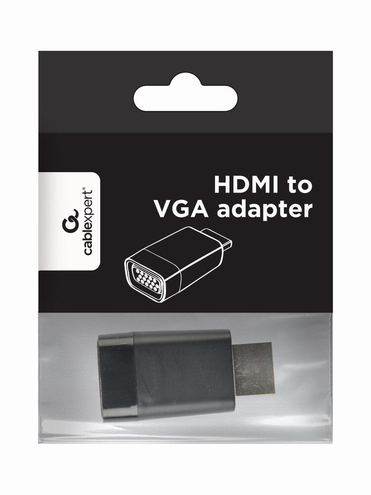 Gembird A-HDMI-VGA-001 kabel kønsskifter Sort