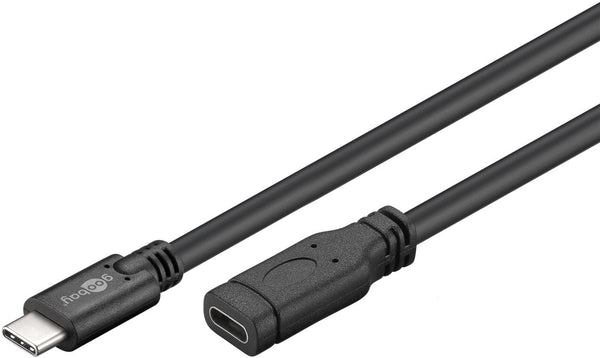 Goobay 45393 USB-kabel USB 3.2 Gen 1 (3.1 Gen 1) 1 m USB C 5 Gbit/sek. Sort