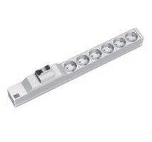 Bachmann 333.411 strømforsyningsenhed (PDU) 6 AC stikkontakt(er) 1U Grå, Sølv