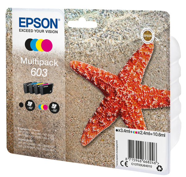 Epson C13T03U64010 blækpatron 1 stk Original Standard udbytte Sort, Blå, Magenta, Gul