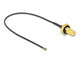 DeLOCK 12657 koaxial kabel 0,2 m RP-SMA MHF 4L LK Sort