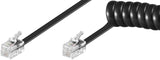 Goobay 50270 telefonkabel 2 m Sort