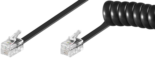 Goobay 50270 telefonkabel 2 m Sort