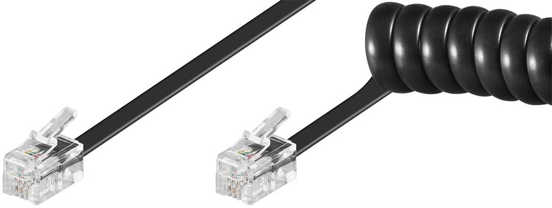 Goobay 50270 telefonkabel 2 m Sort