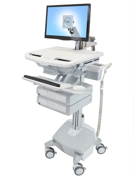 Ergotron StyleView Aluminium, Grå, Hvid Fladt panel Multimedie kurv
