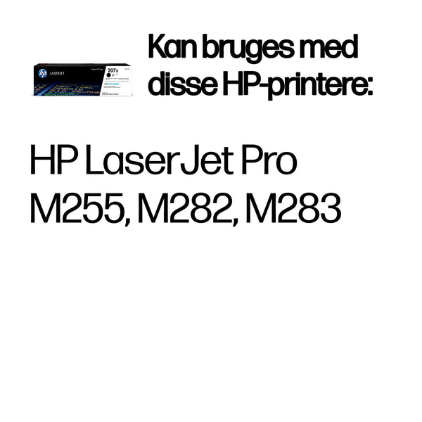 HP 207X Original LaserJet-tonerpatron, sort med høj kapacitet