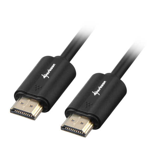 Sharkoon HDMI/HDMI 4K, 10m HDMI-kabel HDMI Type A (Standard) Sort