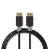 Nedis CCBW37014AT20 DisplayPort kabel 2 m Anthracit, Grå