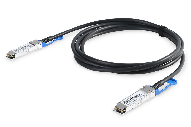 Digitus DN-81601 InfiniBand og fiberoptisk kabel 1 m QSFP28 DAC Sort, Sølv