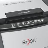 Rexel Optimum AutoFeed+ 130X papirmakulator Krydsmakulering 55 dB 22 cm Sort, Sølv