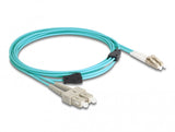 DeLOCK 87912 InfiniBand og fiberoptisk kabel 3 m LC SC Turkisfarve