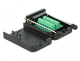 DeLOCK 66566 kabel kønsskifter serial Sub-D15 16 pin terminal block Sort
