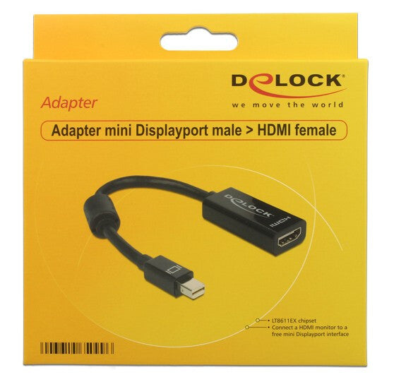 DeLOCK Adapter mini Displayport / HDMI 0,18 m HDMI Type A (Standard) Sort