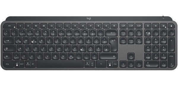 Logitech MX Keys tastatur Universel RF trådløs + Bluetooth QWERTZ Tysk Grafit