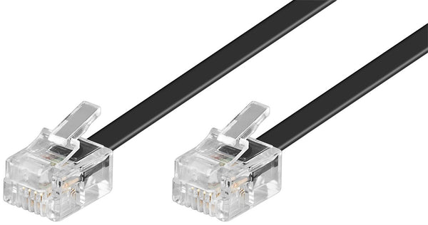 Goobay 50318 telefonkabel 6 m Sort