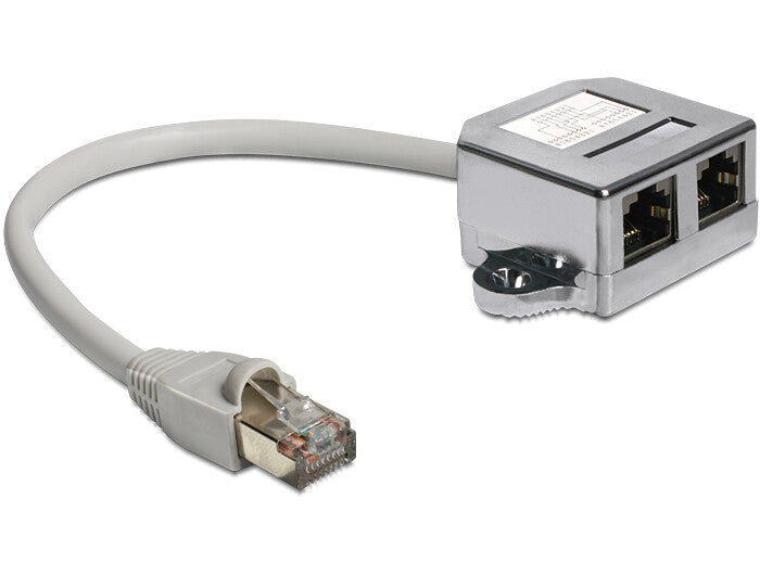 DeLOCK 65177 kabel kønsskifter RJ-45 2 x RJ-45 Grå