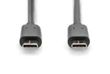 Digitus AK-300138-010-S USB-kabel USB 3.2 Gen 2 (3.1 Gen 2) 1 m USB C Sort