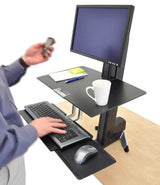 Ergotron WorkFit-S, Single HD with Worksurface+ Sort Multimedia stand