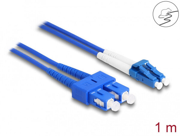 DeLOCK 87922 InfiniBand og fiberoptisk kabel 1 m LC SC Blå