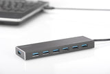 Digitus DA-70241-1 interface hub USB 3.2 Gen 1 (3.1 Gen 1) Type-A 5000 Mbit/s Grå
