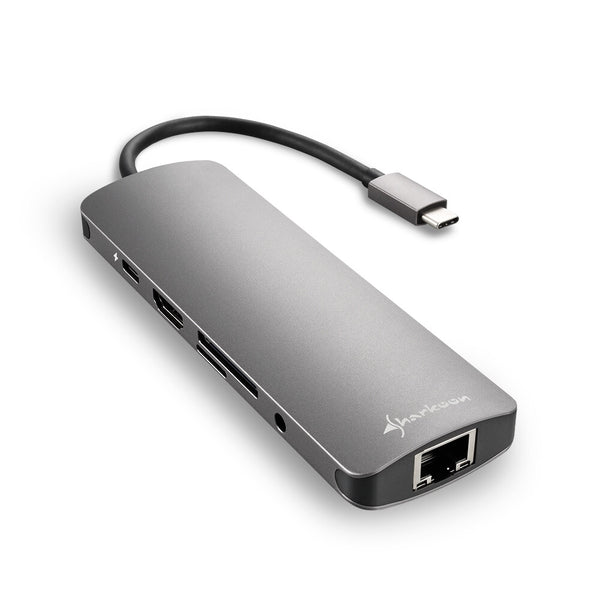 Sharkoon USB 3.0 Type C Combo Adapter interface-kort/adapter HDMI, RJ-45, USB 3.2 Gen 1 (3.1 Gen 1)