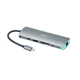 i-tec Metal C31NANODOCKLANPD dockingstation Ledningsført USB 3.2 Gen 1 (3.1 Gen 1) Type-C Sølv, Turkis