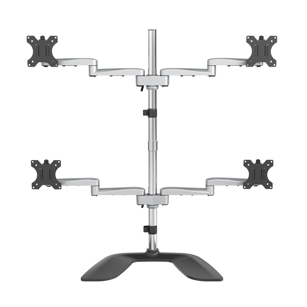 StarTech.com ARMQUADSS skærmbeslag og -stativer 81,3 cm (32") Skrivebord Sort, Sølv
