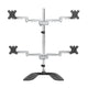 StarTech.com ARMQUADSS skærmbeslag og -stativer 81,3 cm (32") Skrivebord Sort, Sølv