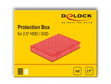 DeLOCK 18370 etui til drev Cover Plast Rød