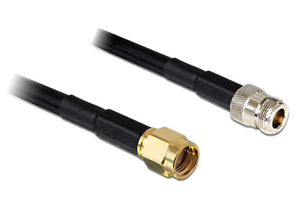 DeLOCK 88684 koaxial kabel 1 m RP-SMA Sort