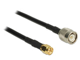 DeLOCK 89506 koaxial kabel CFD200 2,5 m TNC SMA Sort