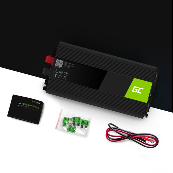 Green Cell INV25 strømadapter og vekselret Automatisk 1500 W Sort