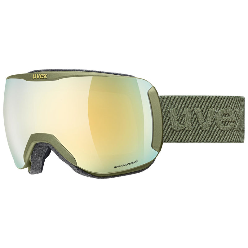 Uvex downhill 2100 CV vinter sportsbrille Grøn Unisex Guld Sfærisk linse