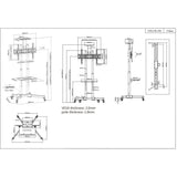 Manhattan 461238 tv-beslag 177,8 cm (70") Sort