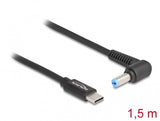 DeLOCK 87976 el-ledning Sort 1,5 m USB C 5.5 x 1.7 mm