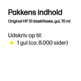 HP Original 31-blækflaske, gul, 70 ml
