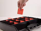 DeLOCK 18418 opbevaringskasse Opbevaringsboks Rektangulær Plast Sort, Orange
