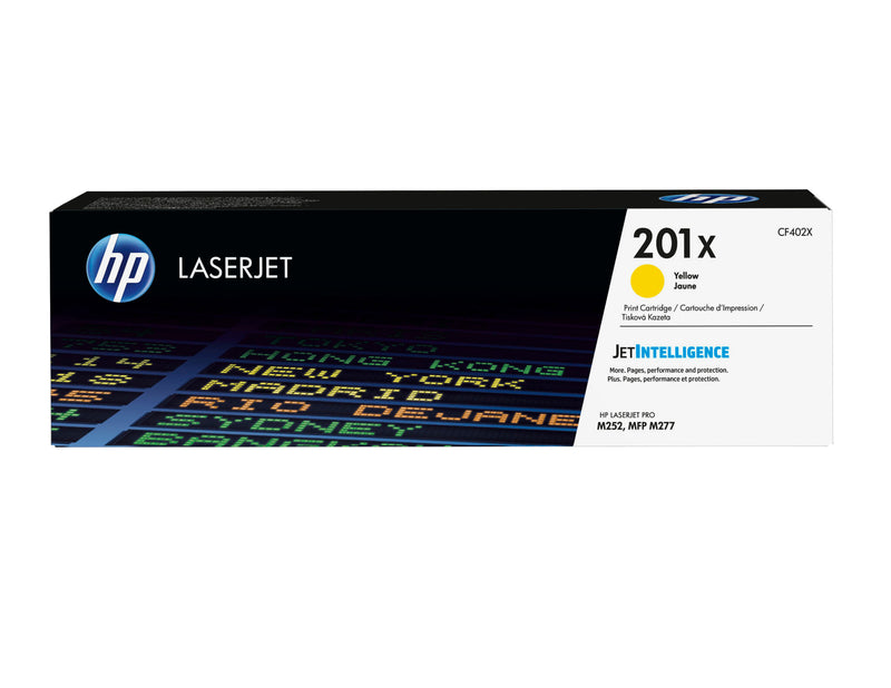 HP Original 201X LaserJet-tonerpatron med høj kapacitet, gul