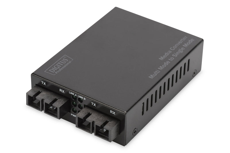 Digitus DN-82024 netværksomformer til medie 100 Mbit/s 1310 nm Multitilstand, Enkeltilstand Sort