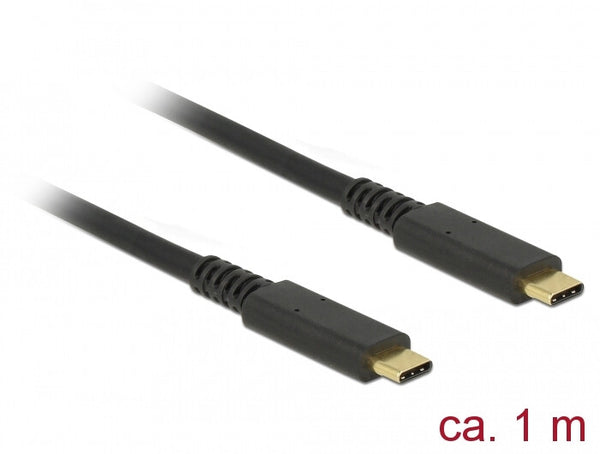 DeLOCK 85207 USB-kabel USB 3.2 Gen 2 (3.1 Gen 2) 1 m USB C 10 Gbit/sek. Sort