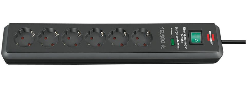 Brennenstuhl 1159540366 stikdåse 2 m 6 AC stikkontakt(er) Sort
