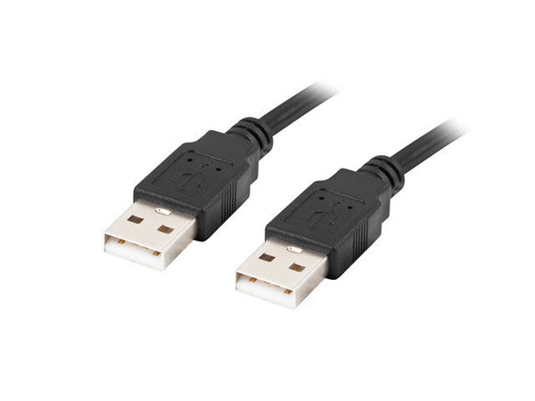 Lanberg CA-USBA-20CU-0018-BK USB-kabel USB 2.0 1,8 m 0,48 Gbit/sek. Sort