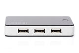 Digitus DA-70222 interface hub 480 Mbit/s Sort, Sølv