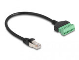 DeLOCK 65975 netværkskabel Sort, Grøn 0,3 m Cat6 U/UTP (UTP)