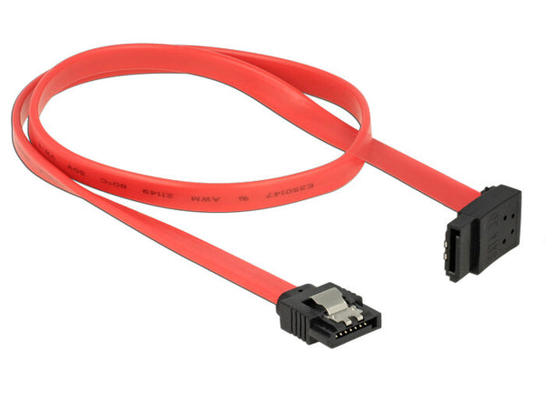 DeLOCK 0.5m, 2xSATAIII SATA-kabel 0,5 m SATA 7-pin Sort, Rød