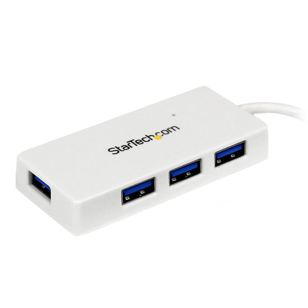 StarTech.com ST4300MINU3W interface hub USB 3.2 Gen 1 (3.1 Gen 1) Type-A 5000 Mbit/s Hvid