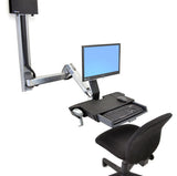 Ergotron StyleView Sit-Stand Combo System with Worksurface 61 cm (24") Væg Aluminium