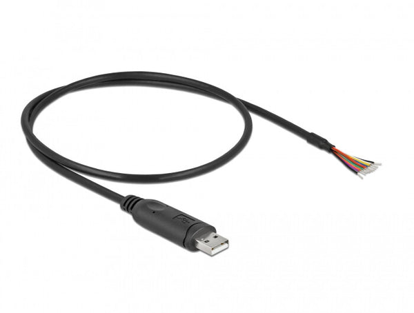DeLOCK 90415 serielkabel Sort 0,5 m USB 2.0 RS-232